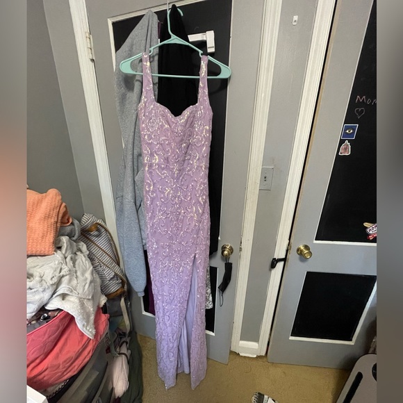 Purple Sparkle Prom Dress - Picture 3 of 4